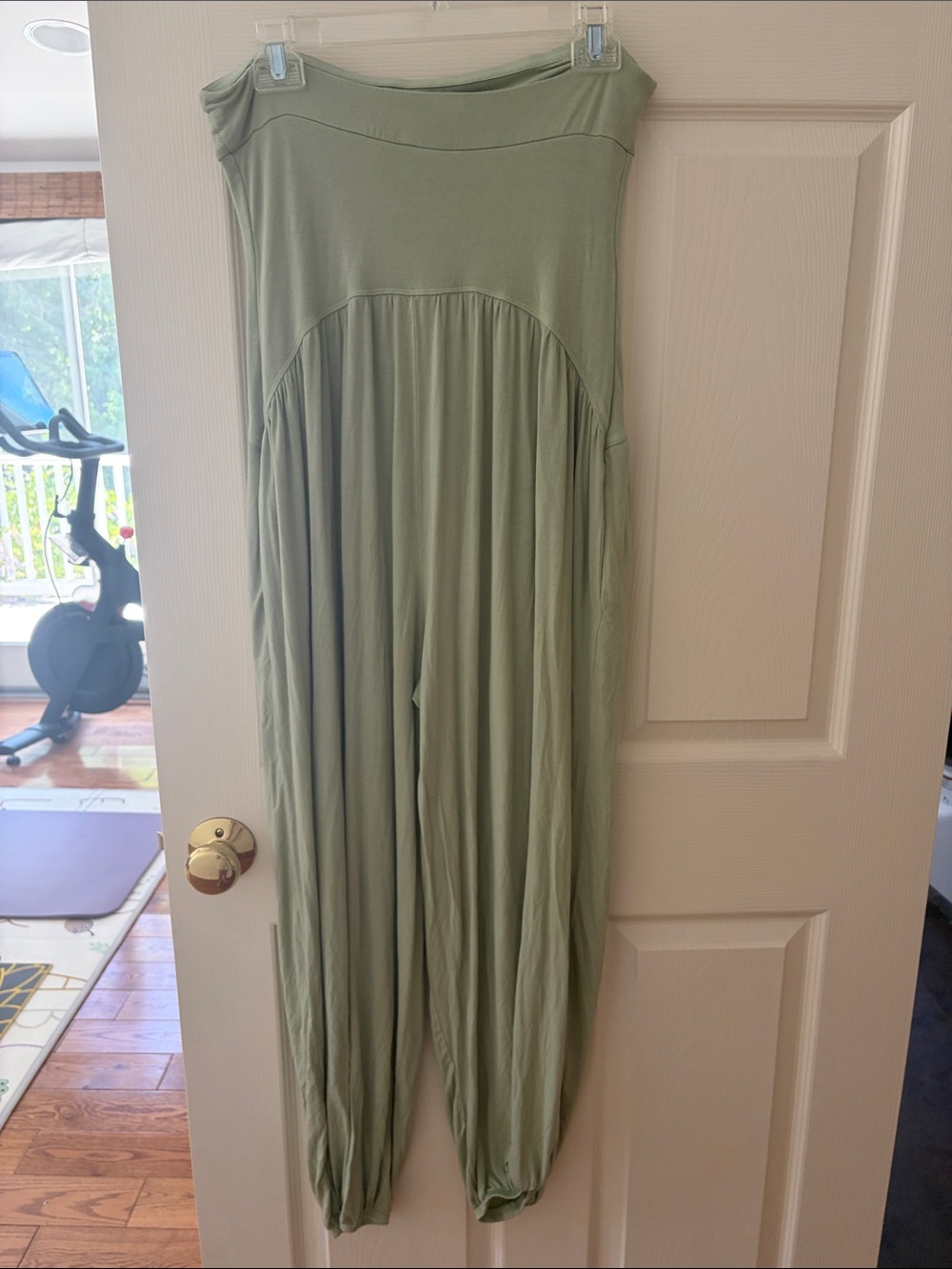 Free People Sage Green Strapless Jumpsuit - Picture 5 of 5